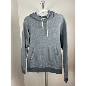 Naked & Famous Heavyweight Terry Zip Gray Sweatshirt Hoodie M